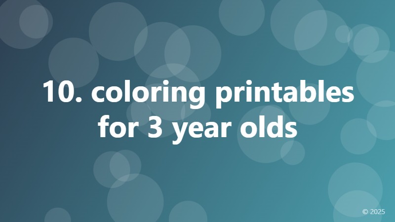 10. coloring printables for 3 year olds