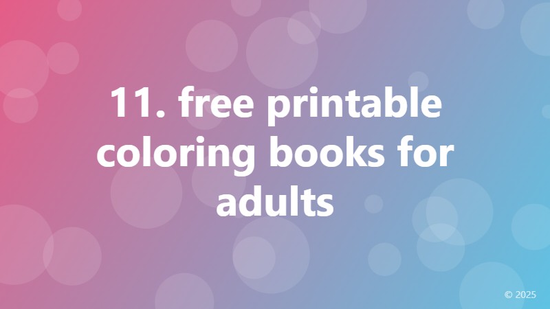 11. free printable coloring books for adults