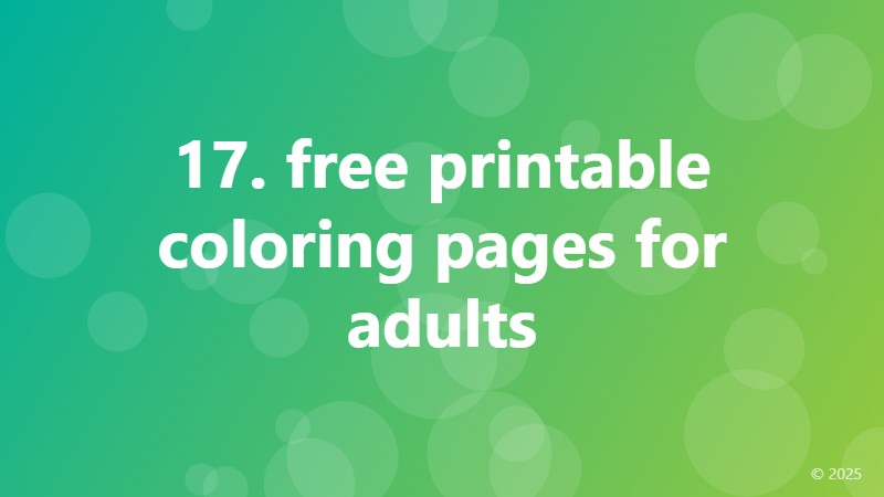 17. free printable coloring pages for adults