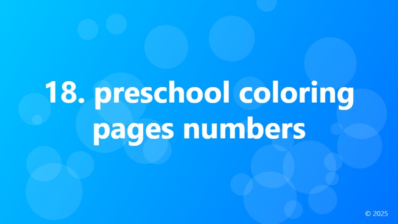 18. preschool coloring pages numbers