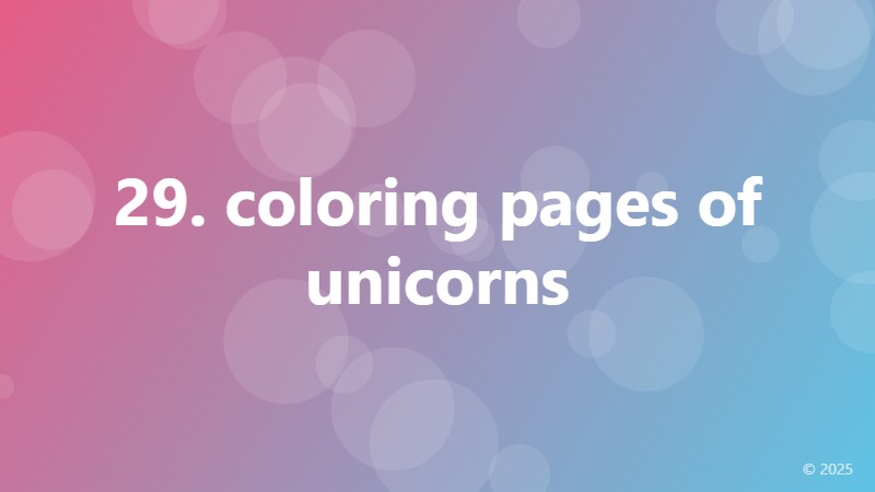 29. coloring pages of unicorns