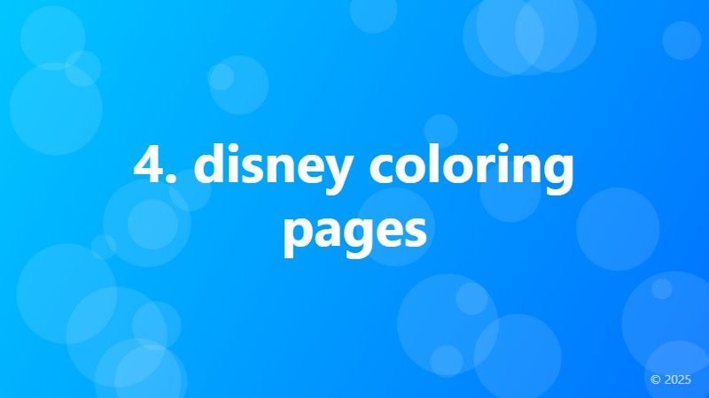 4. disney coloring pages