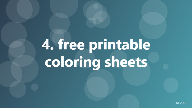 4. free printable coloring sheets