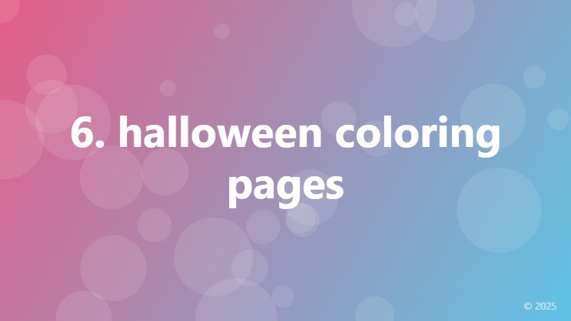 6. halloween coloring pages