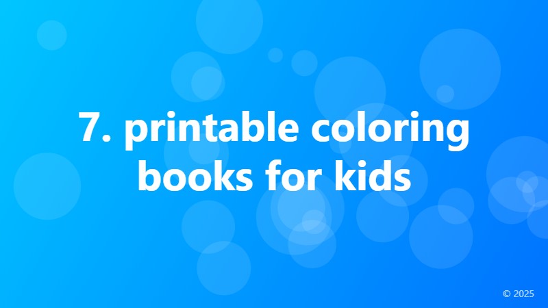 7. printable coloring books for kids