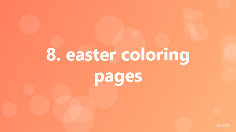 8. easter coloring pages