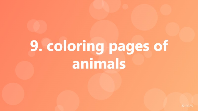 9. coloring pages of animals