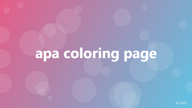 apa coloring page