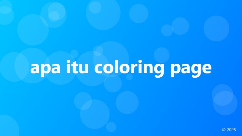 apa itu coloring page