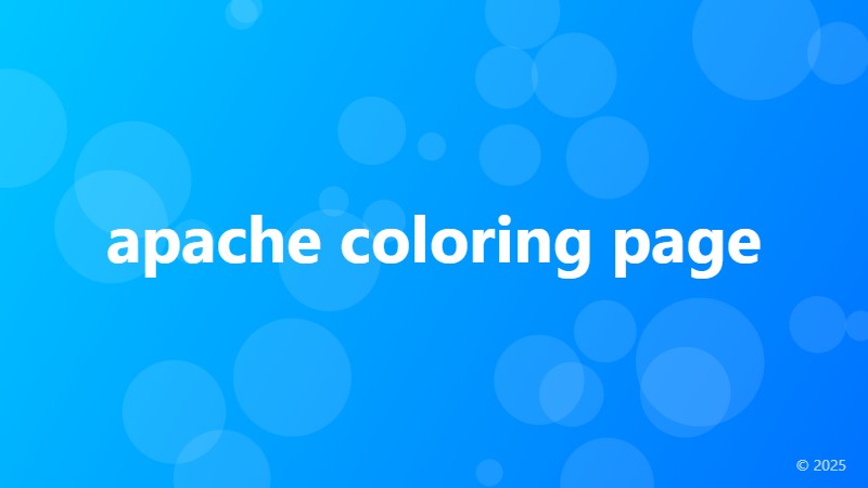 apache coloring page