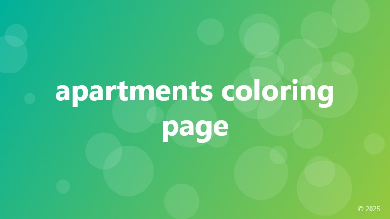 apartments coloring page