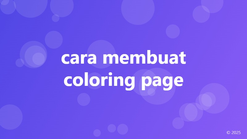 cara membuat coloring page