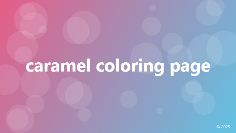 caramel coloring page