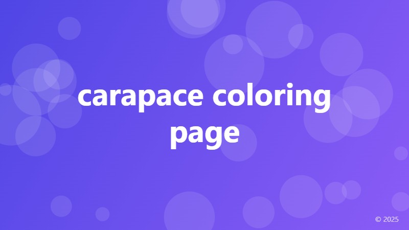 carapace coloring page
