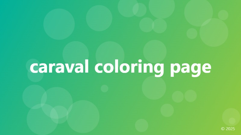 caraval coloring page