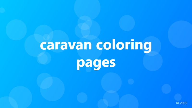 caravan coloring pages