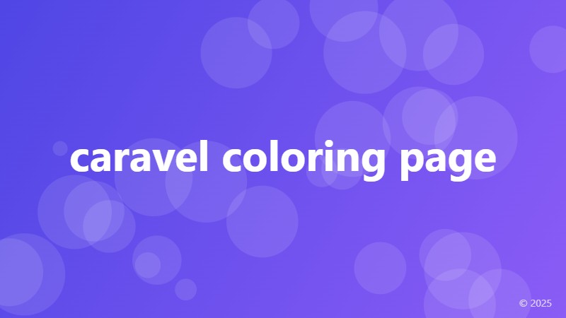 caravel coloring page