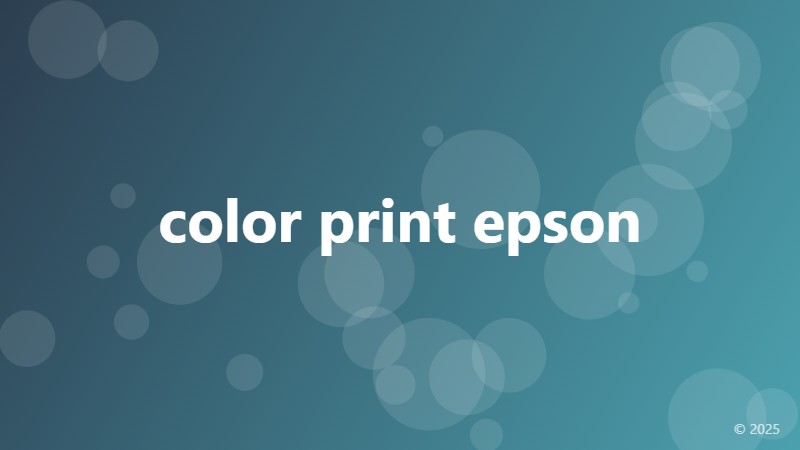 color print epson