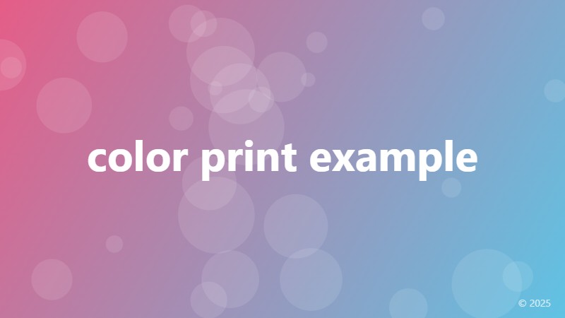 color print example