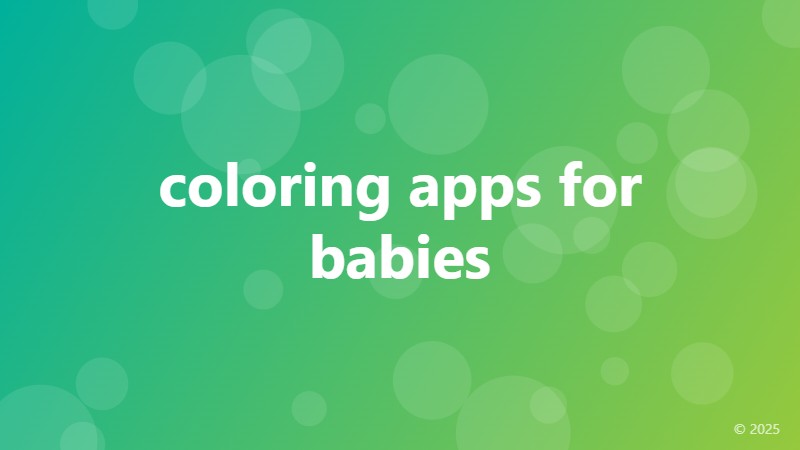 coloring apps for babies