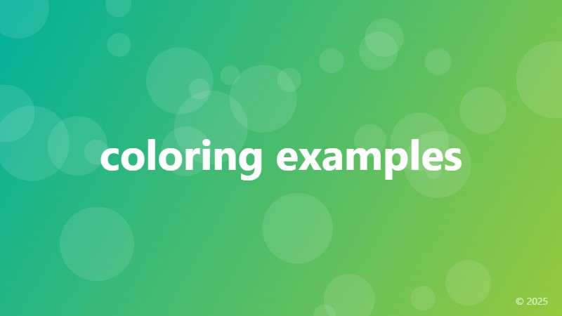 coloring examples