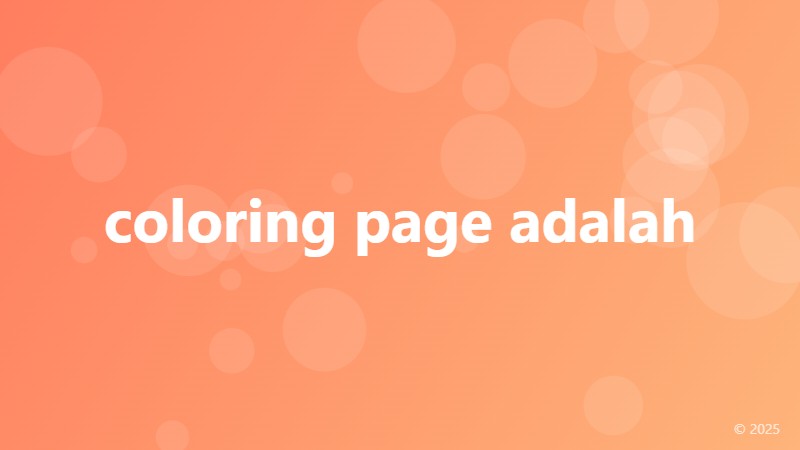 coloring page adalah