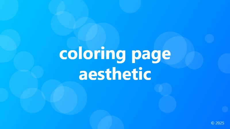 coloring page aesthetic
