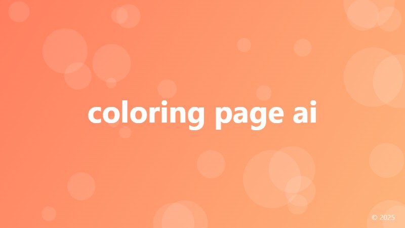 coloring page ai