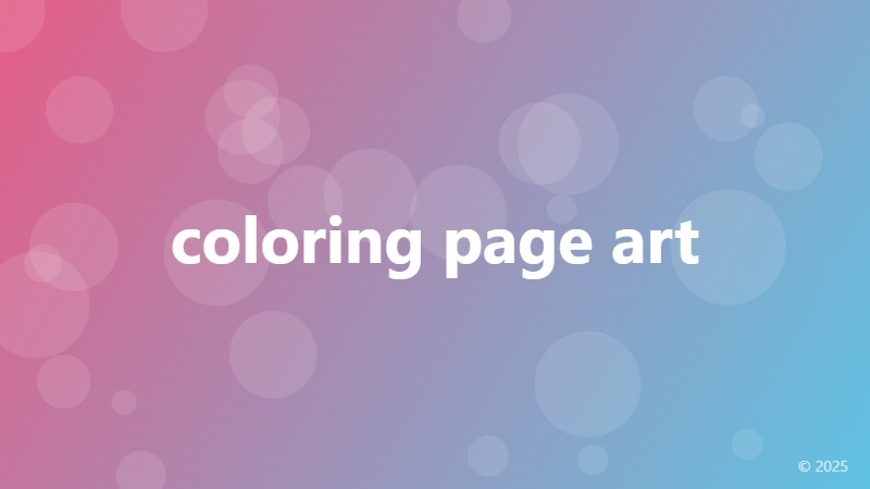 coloring page art