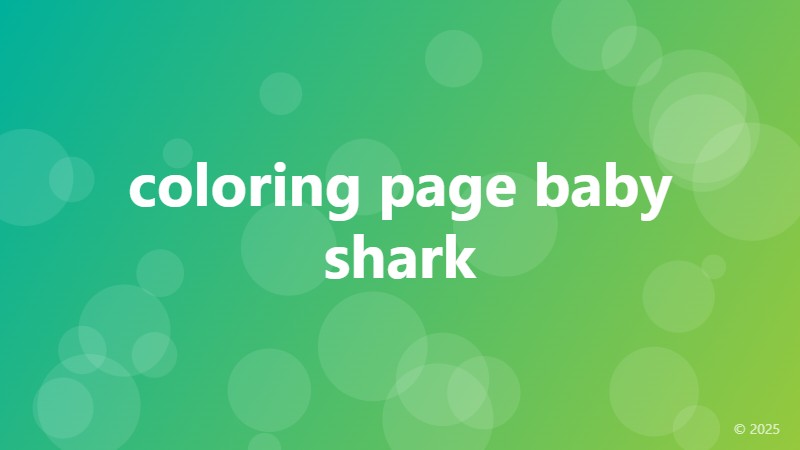 coloring page baby shark