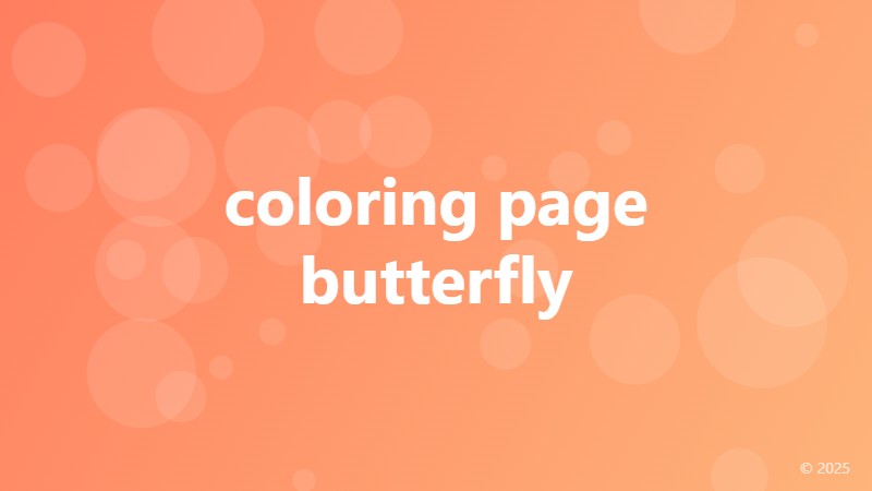 coloring page butterfly