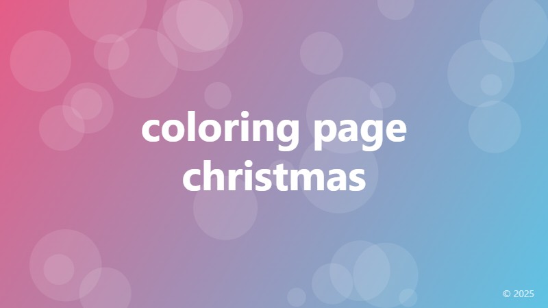 coloring page christmas