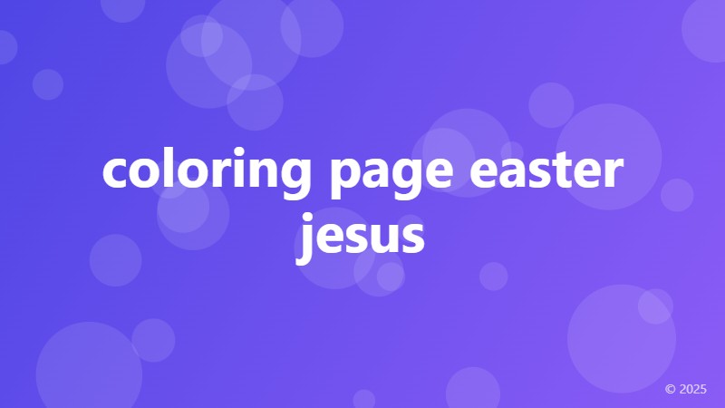 coloring page easter jesus