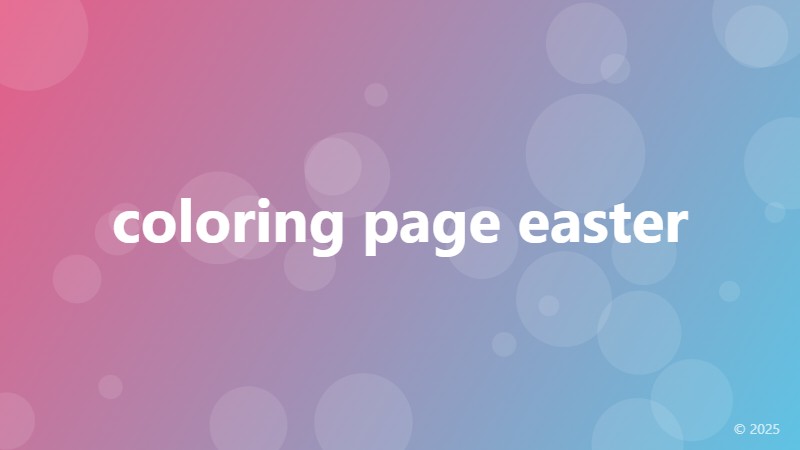 coloring page easter