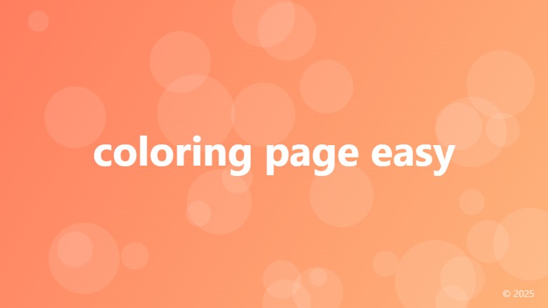 coloring page easy