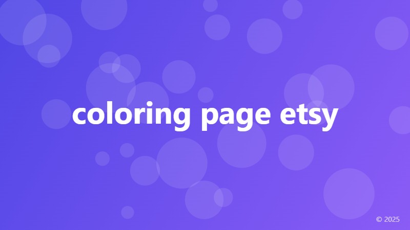coloring page etsy