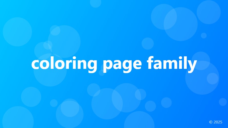 coloring page family
