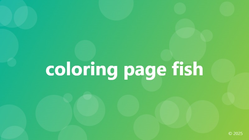 coloring page fish