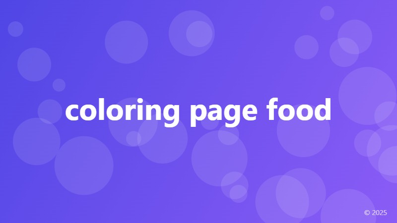 coloring page food