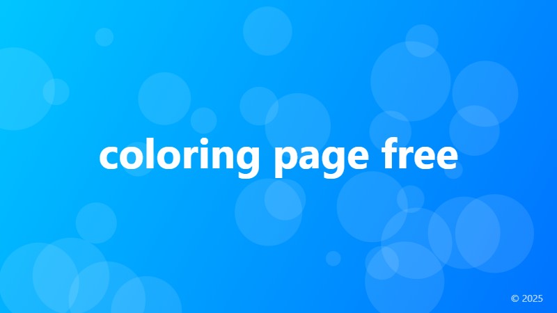 coloring page free