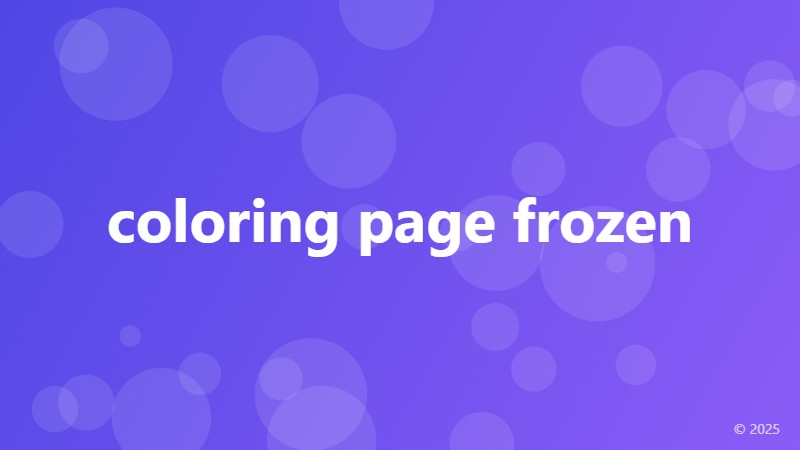 coloring page frozen