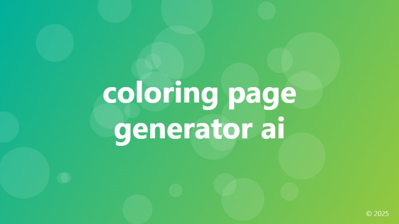 coloring page generator ai