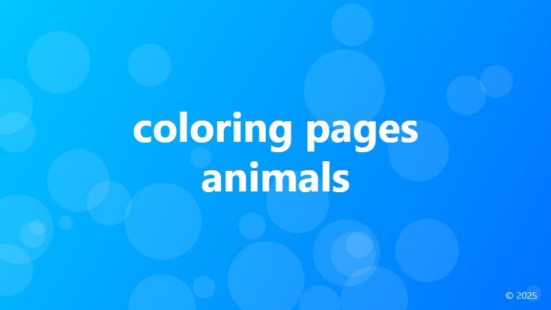 coloring pages animals