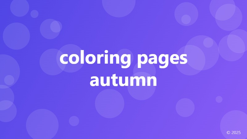 coloring pages autumn