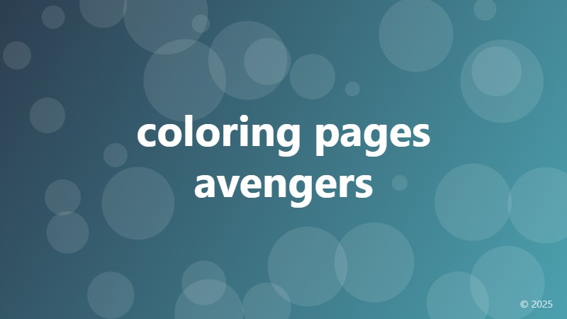 coloring pages avengers