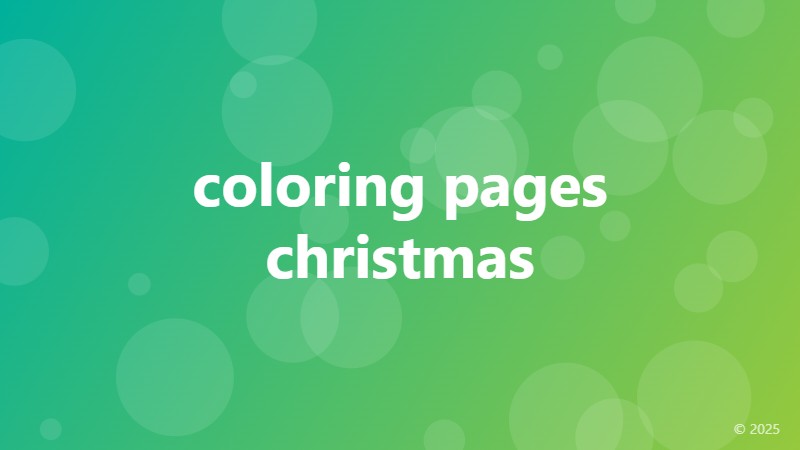 coloring pages christmas
