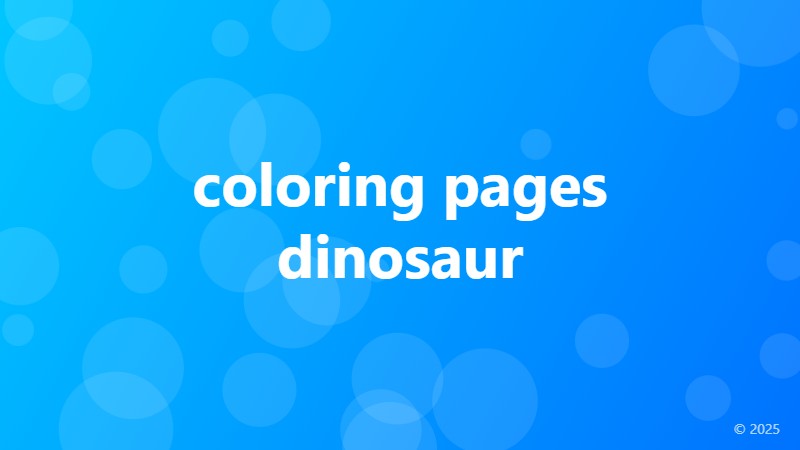 coloring pages dinosaur