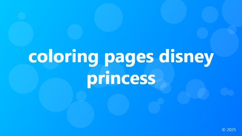 coloring pages disney princess