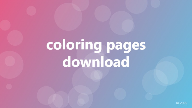 coloring pages download