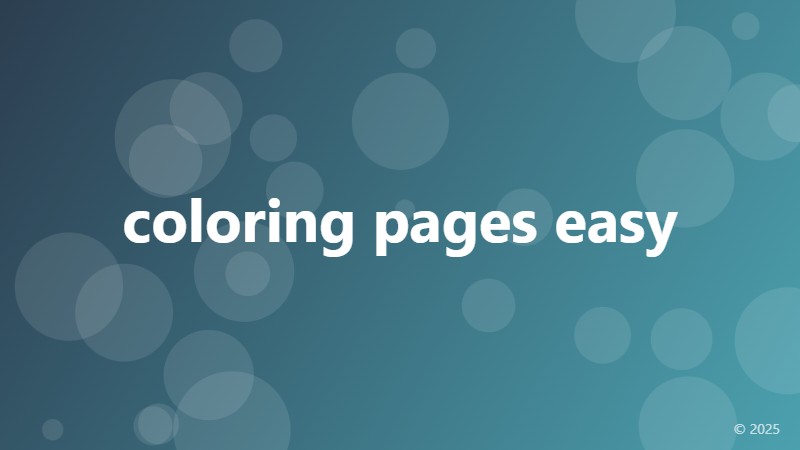 coloring pages easy